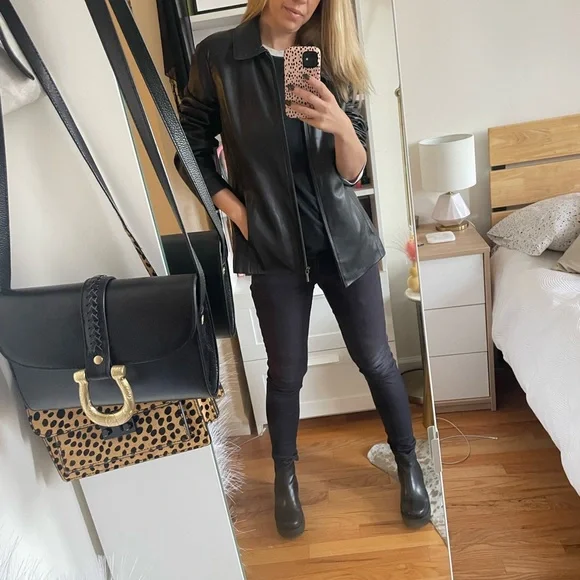 Worthington Black Leather Jacket - Picture 10 of 12